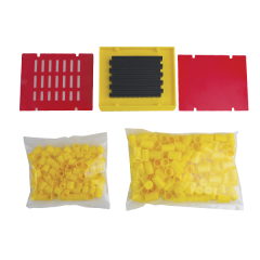 [M - 0316] Kit complet KEMP boitier d'élevage + 20 barrettes 5 plots + 100 cupules + 100 portes cupule